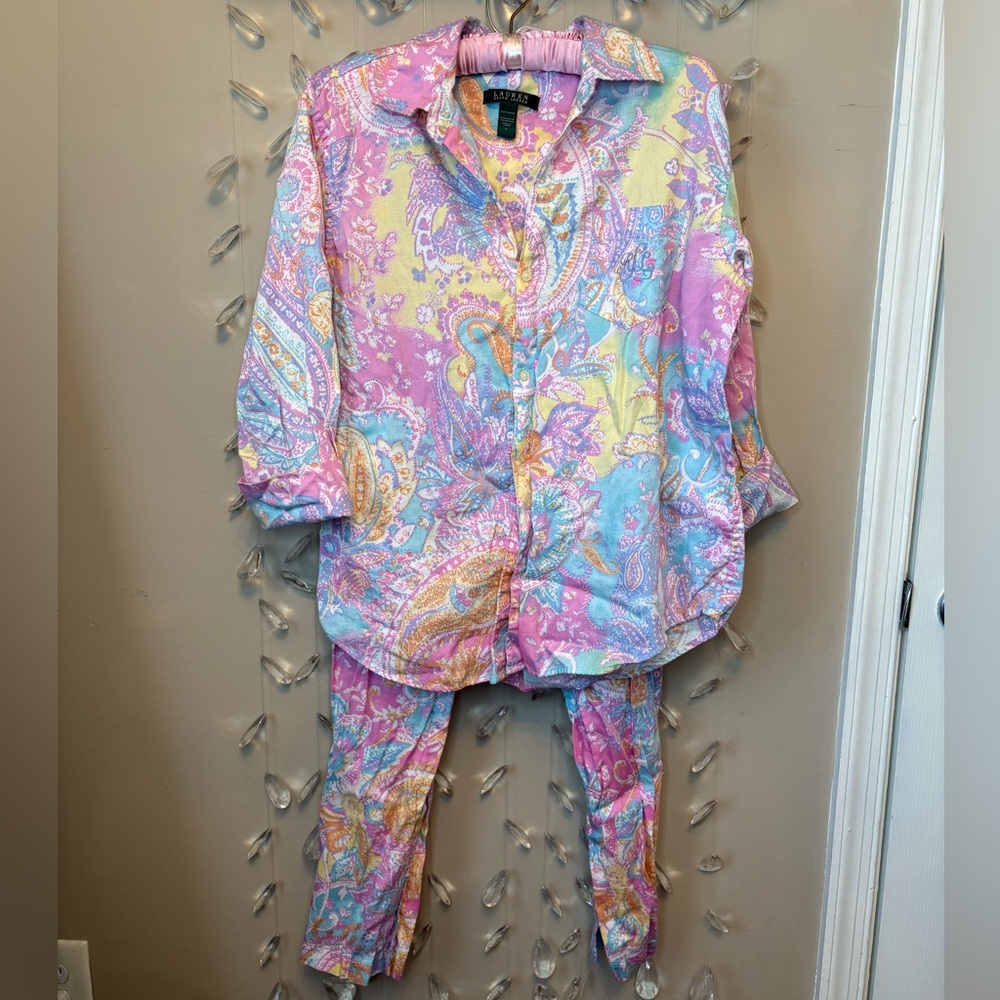 Ralph Lauren Pastel Pajama Sleep Set